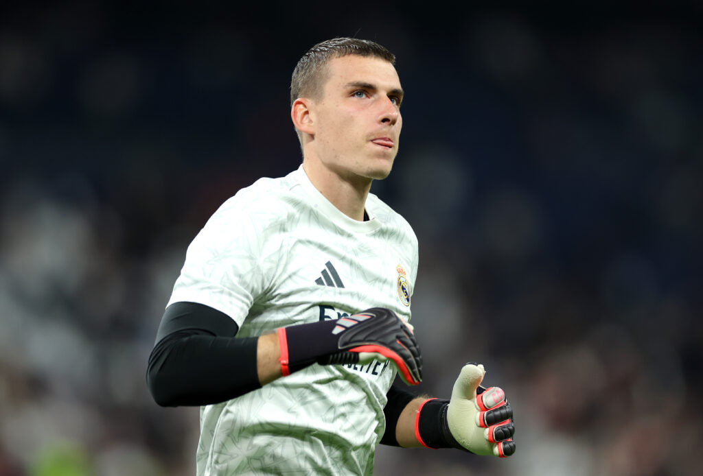 Andrij Lunin Real Madrid-Milan 1-3 Champions League 2024-2025