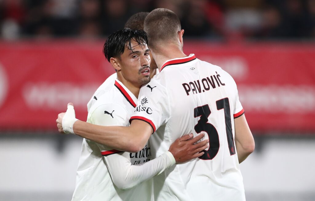 esultanza gol Tijjani Reijnders AC Milan Monza-Milan 0-1 Serie A 2024-2025