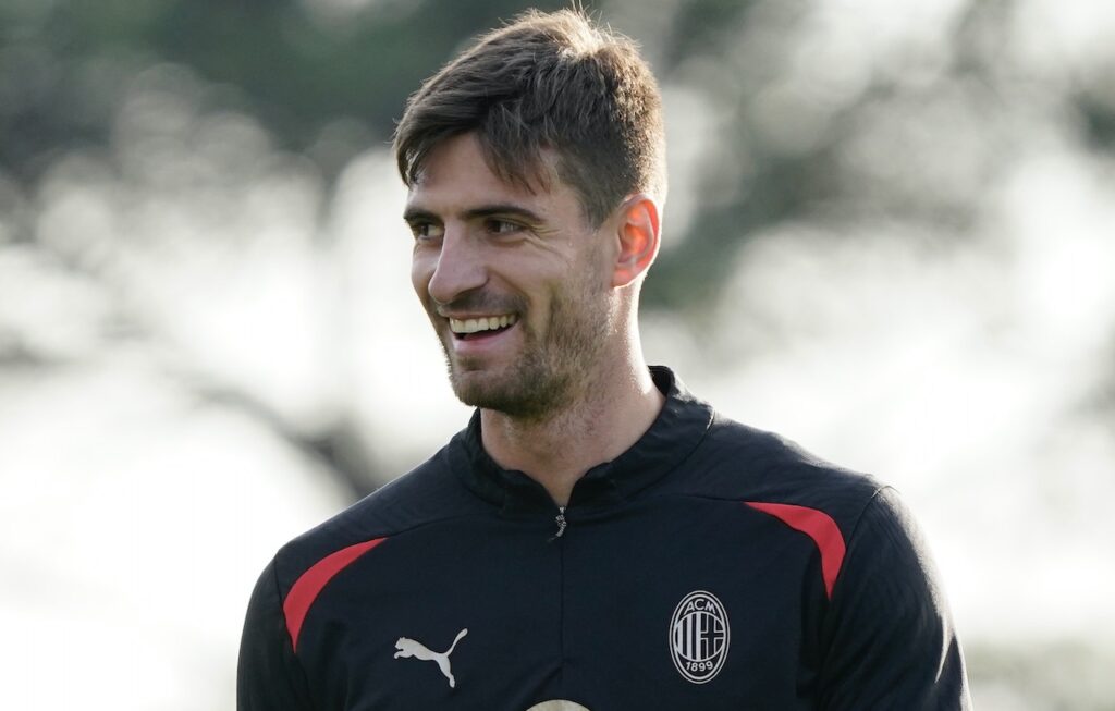 Matteo Gabbia AC Milan allenamento Milanello