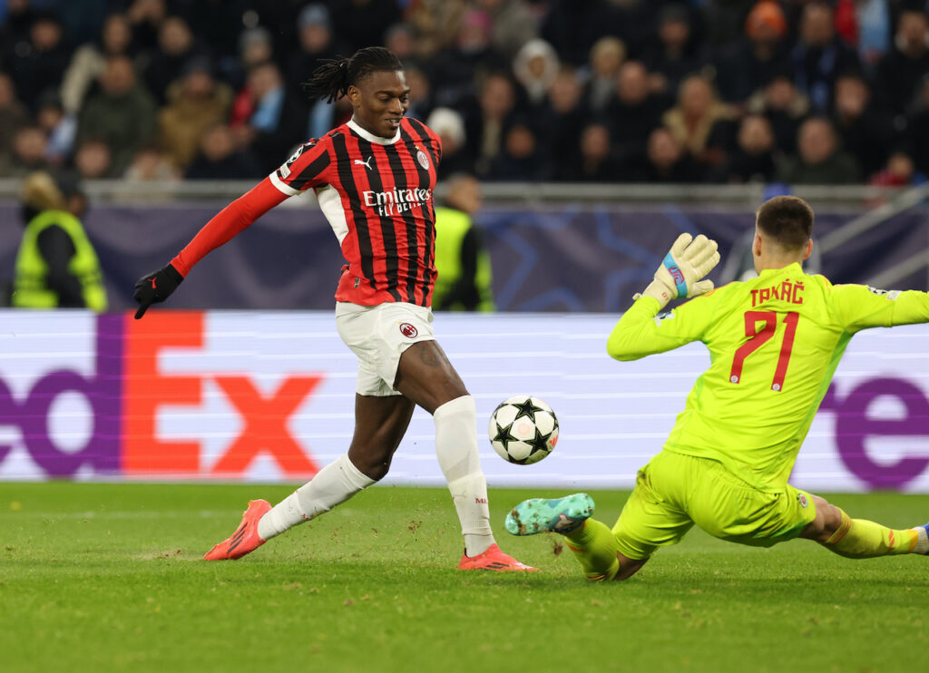 gol Rafael Leao AC Milan Slovan Bratislava-Milan 2-3 Champions League 2024-2025
