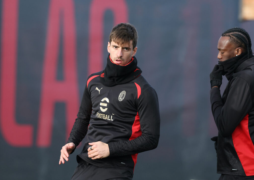 Matteo Gabbia AC Milan allenamento Milanello