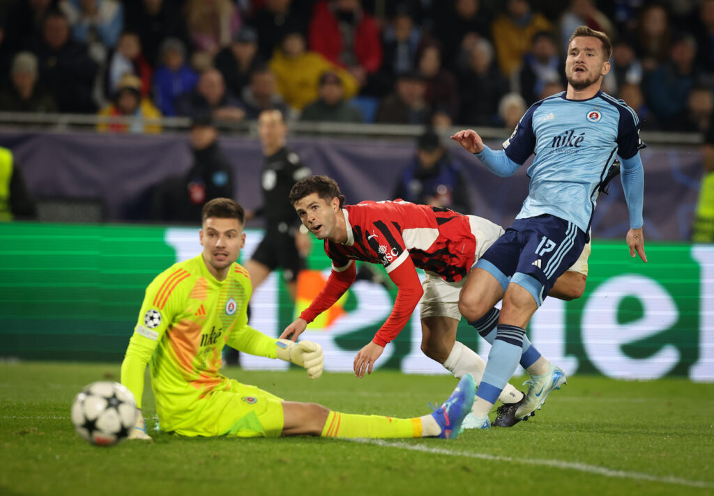 gol Christian Pulisic AC Milan Slovan Bratislava-Milan 2-3 Champions League 2024-2025