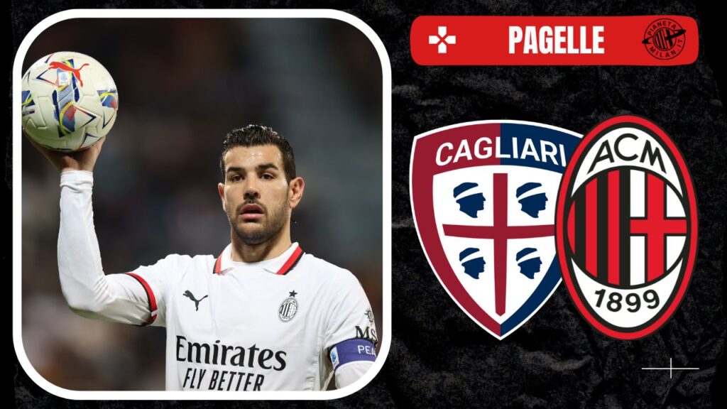 Theo Hernández AC Milan Cagliari-Milan 3-3 Serie A 2024-2025 pagelle