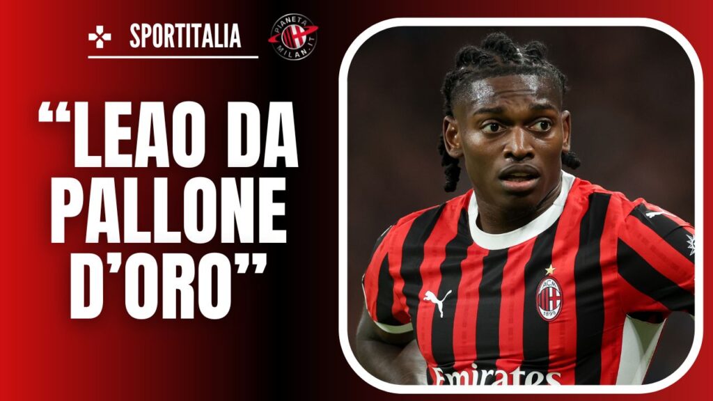 esultanza gol Rafael Leao AC Milan Cagliari-Milan 3-3 Serie A 2024-2025