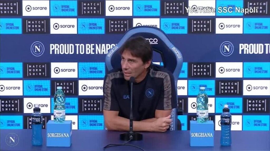 Napoli Atalanta Conte conferenza stampa