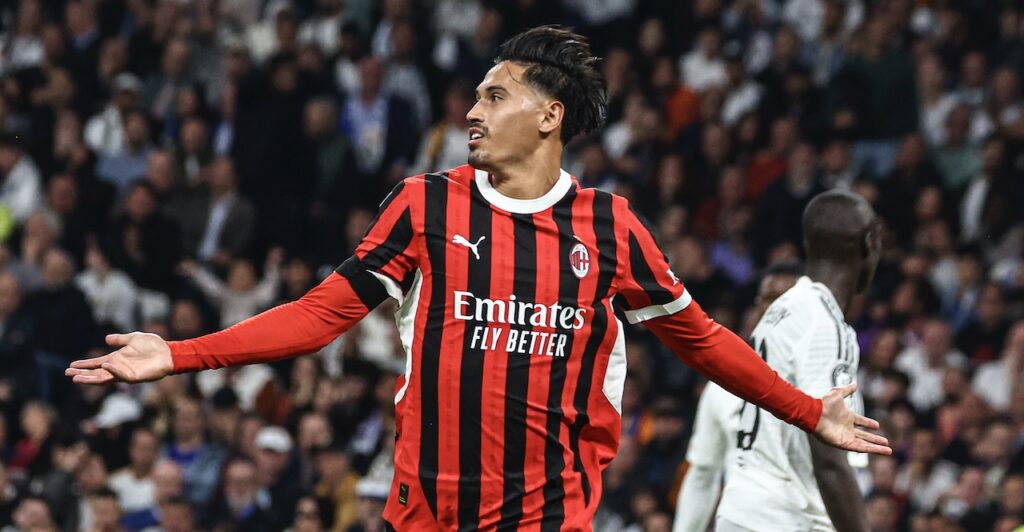 esultanza gol Tijjani Reijnders AC Milan Real Madrid-Milan 1-3 Champions League 2024-2025