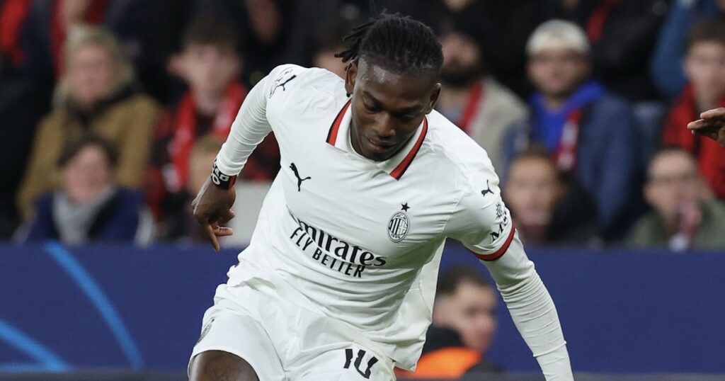Rafael Leao AC Milan Bayer Leverkusen-Milan 1-0 Champions League 2024-2025