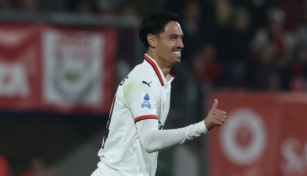 esultanza gol Tijjani Reijnders AC Milan Monza-Milan 0-1 Serie A 2024-2025