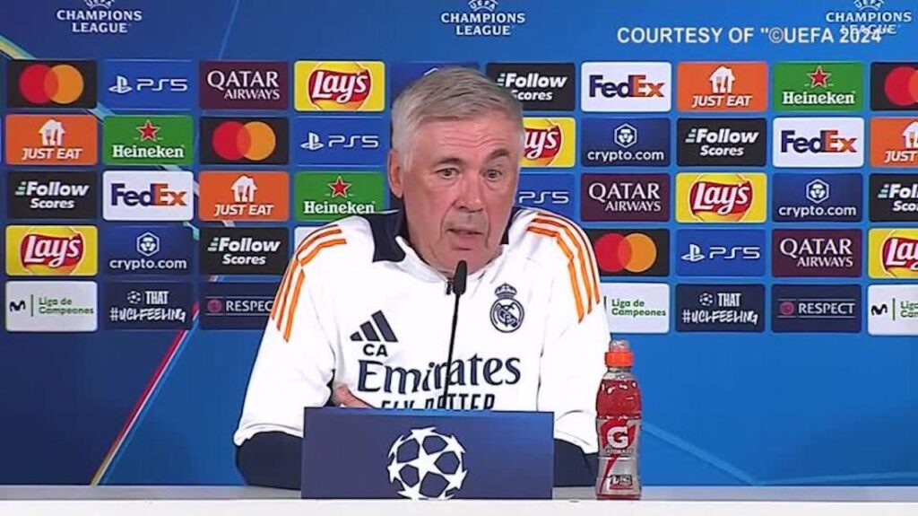 Real Madrid Milan Champions League 2024-2025 Ancelotti conferenza stampa