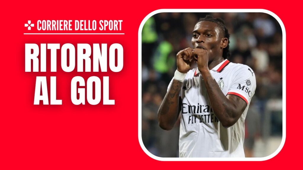 esultanza gol Rafael Leao AC Milan Cagliari-Milan 3-3 Serie A 2024-2025