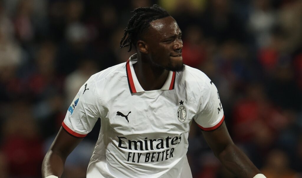 esultanza gol Tammy Abraham AC Milan Cagliari-Milan 3-3 Serie A 2024-2025