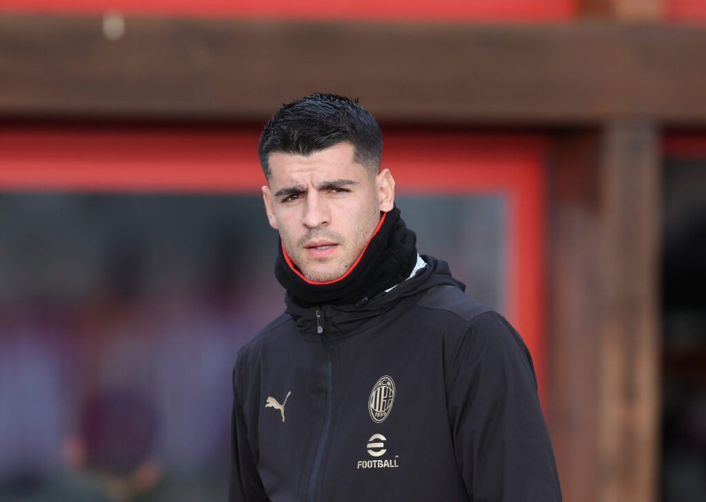 Álvaro Morata AC Milan allenamento Milanello