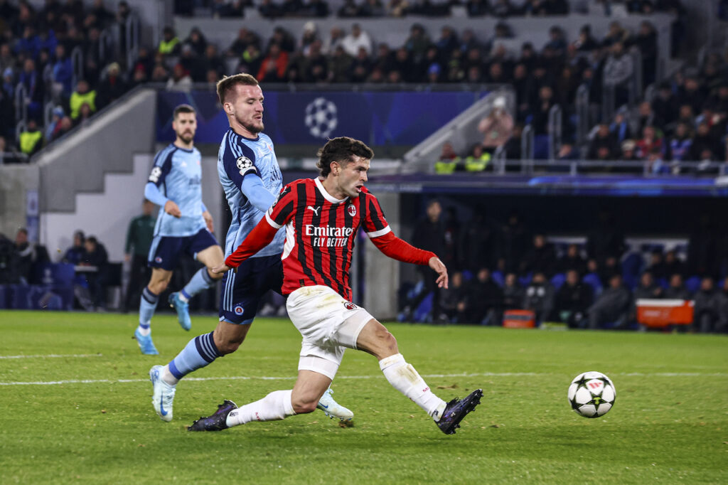 gol Christian Pulisic AC Milan Slovan Bratislava-Milan 2-3 Champions League 2024-2025