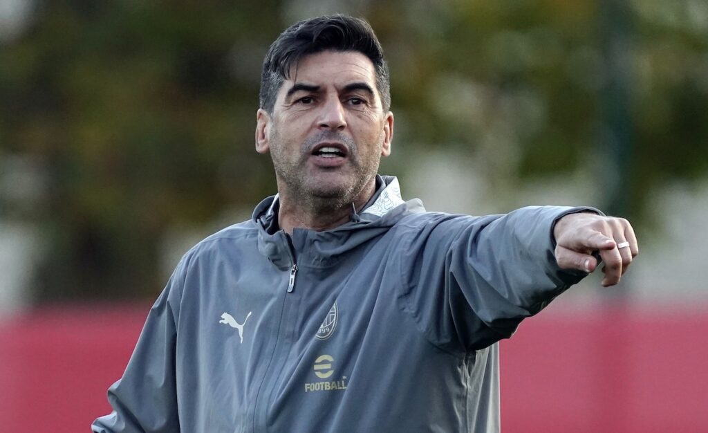 Paulo Fonseca AC Milan allenamento Milanello
