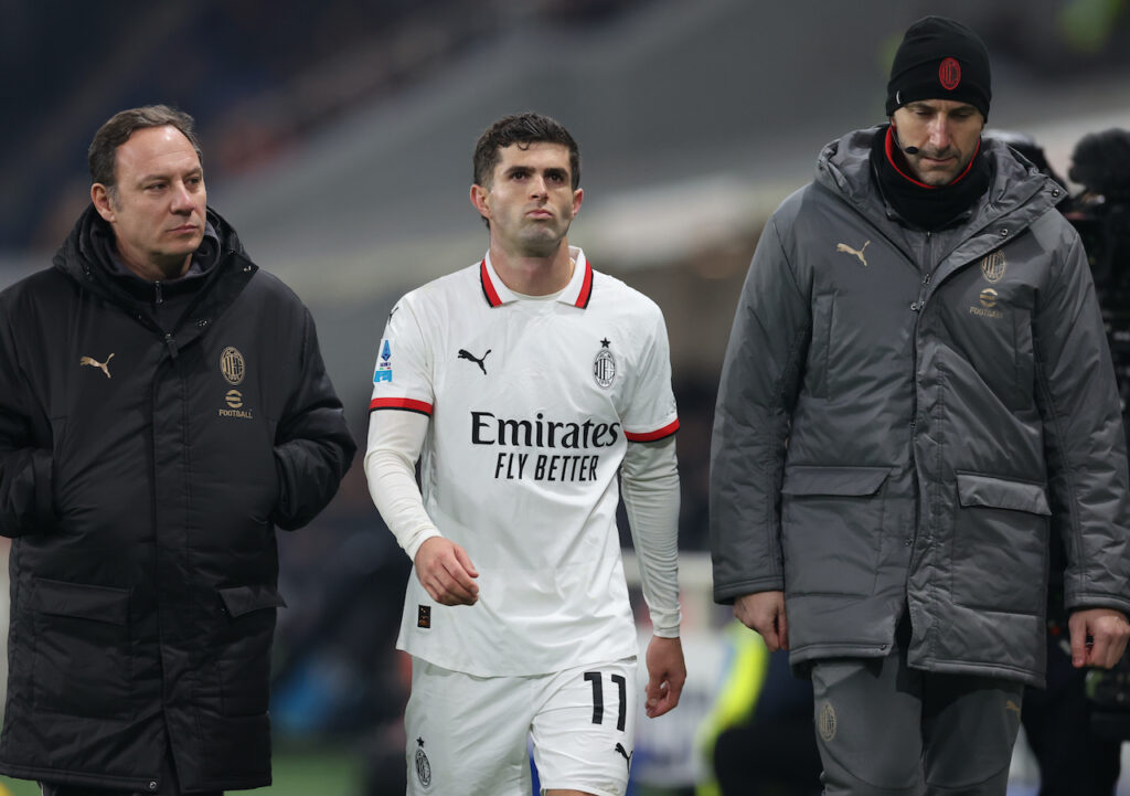 infortunio Christian Pulisic AC Milan Atalanta-Milan 2-1 Serie A 2024-2025