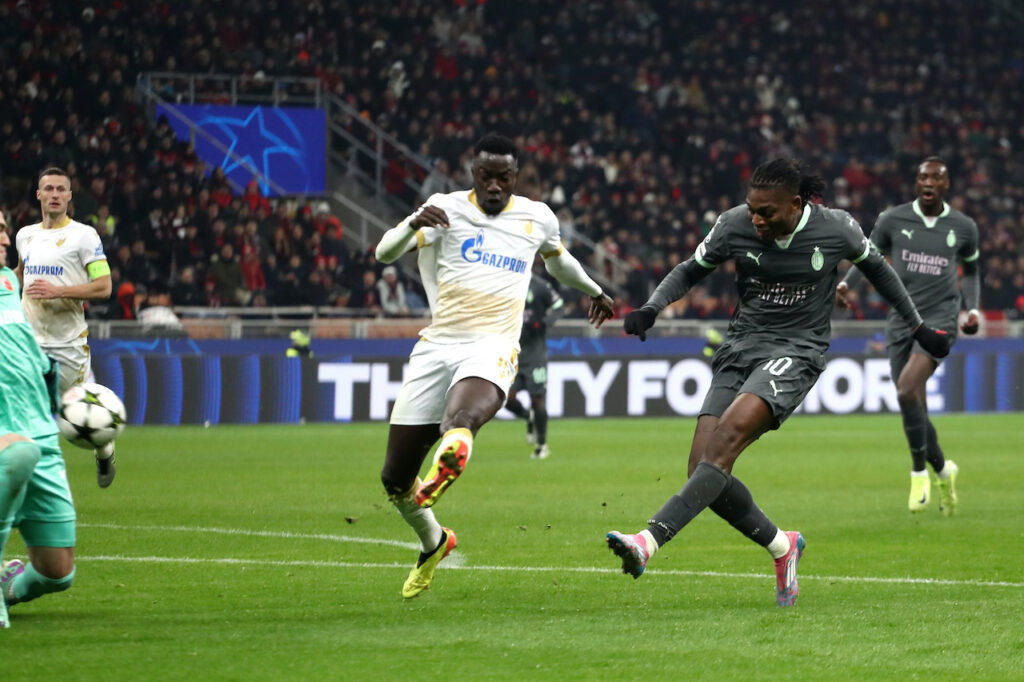 gol Rafael Leao AC Milan Milan-Stella Rossa 2-1 Champions League 2024-2025