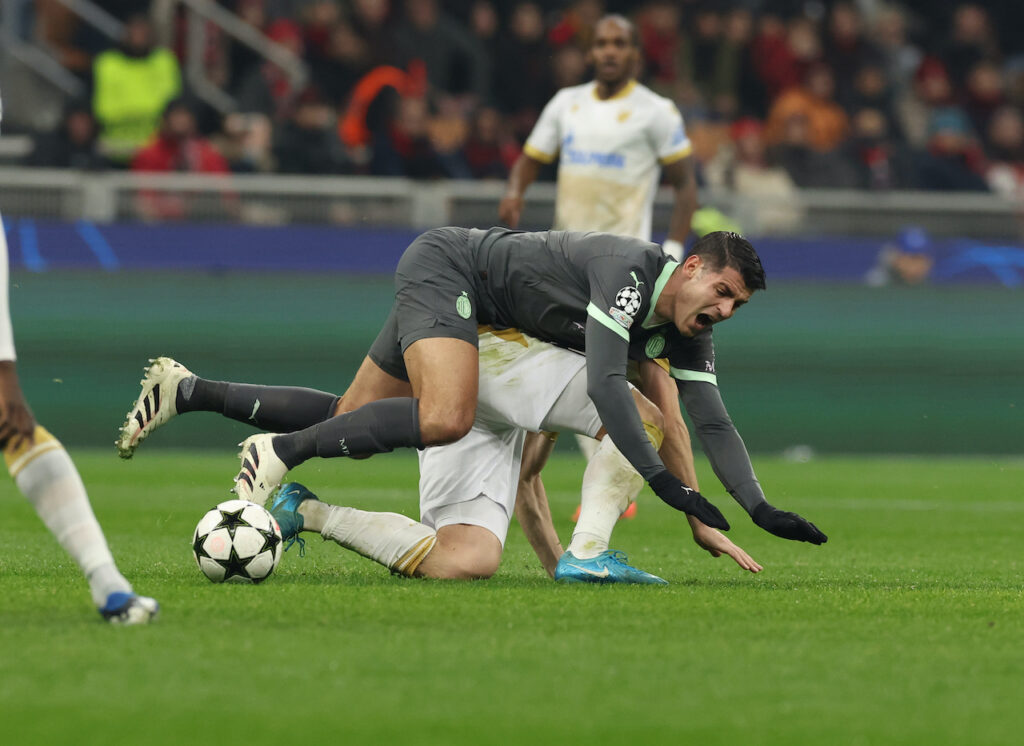 Álvaro Morata AC Milan Milan-Stella Rossa 2-1 Champions League 2024-2025