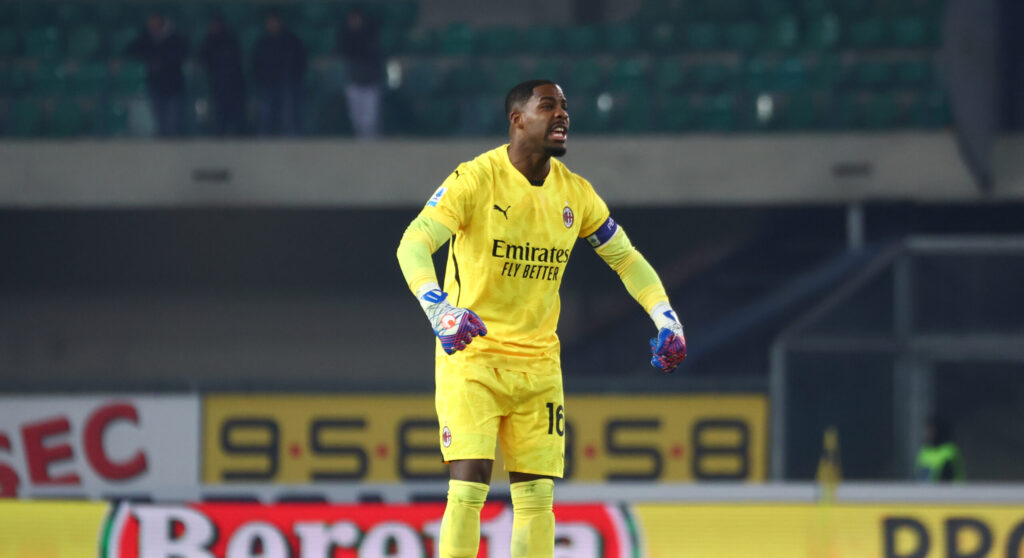 Mike Maignan AC Milan Verona-Milan 0-1 Serie A 2024-2025