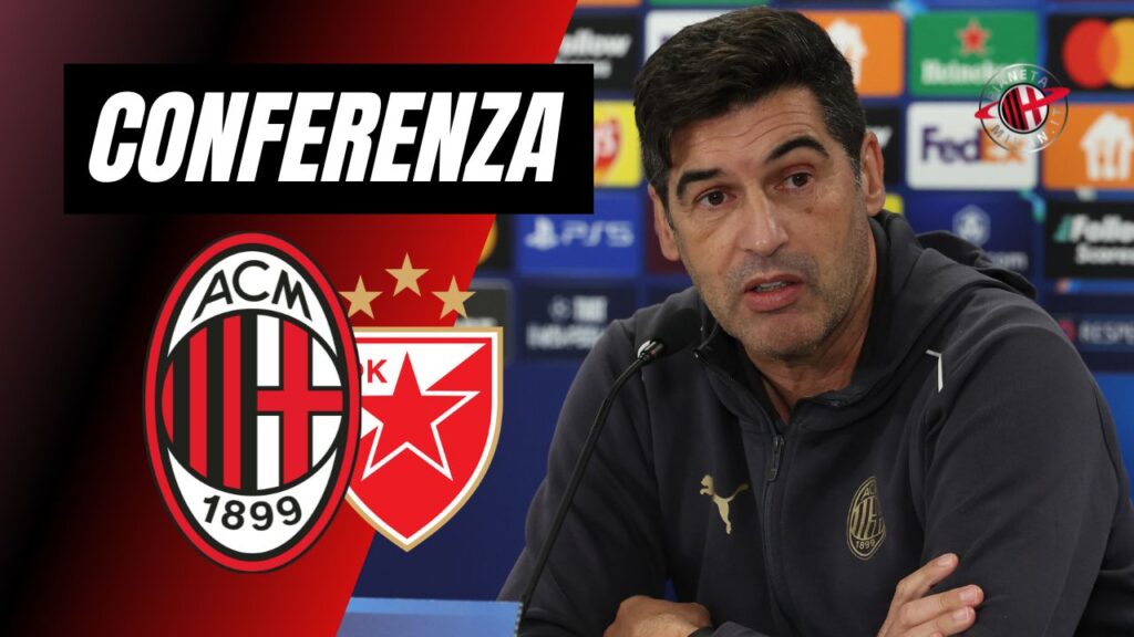 Conferenza Stampa LIVE Paulo Fonseca AC Milan Milan-Stella Rossa Champions League 2024-2025