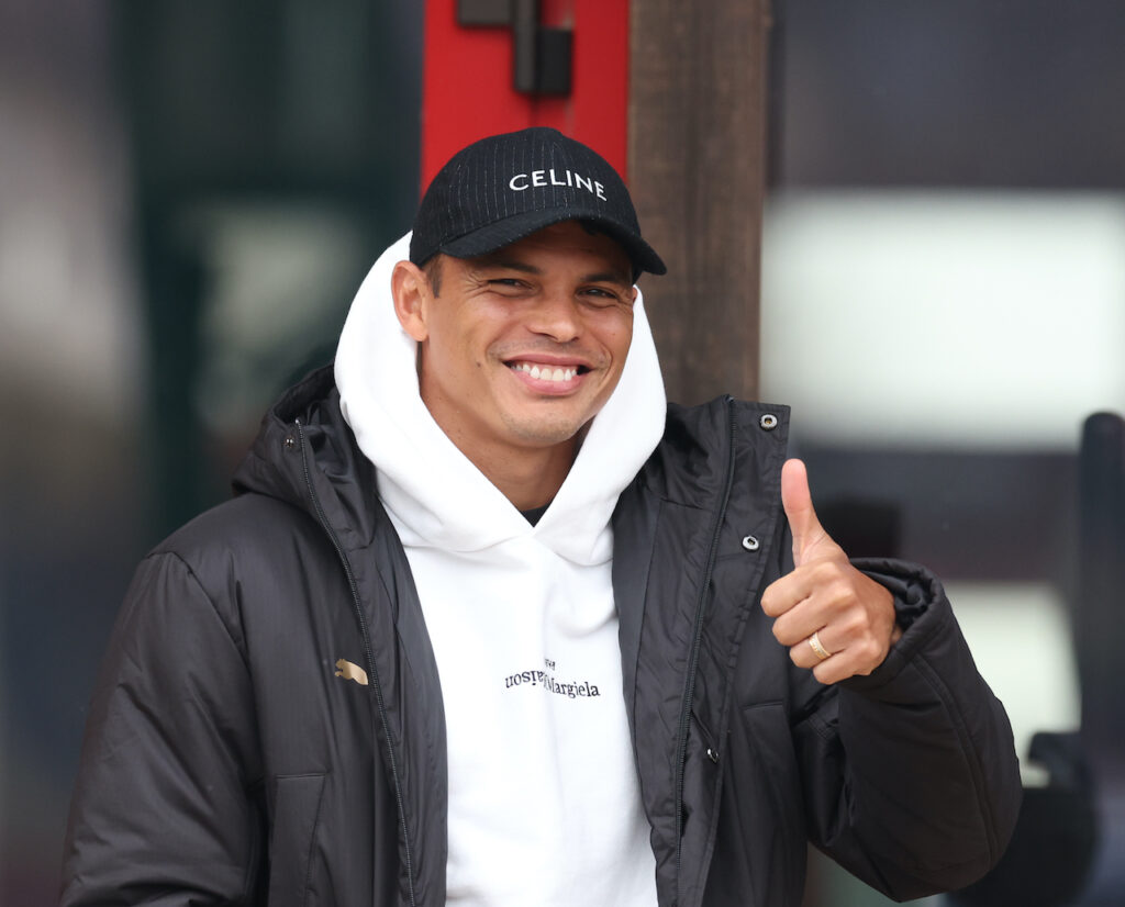 Thiago Silva AC Milan allenamento Milanello