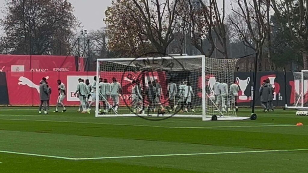 Milan-Stella Rossa Champions League 2024-2025 allenamento rifinitura Milanello