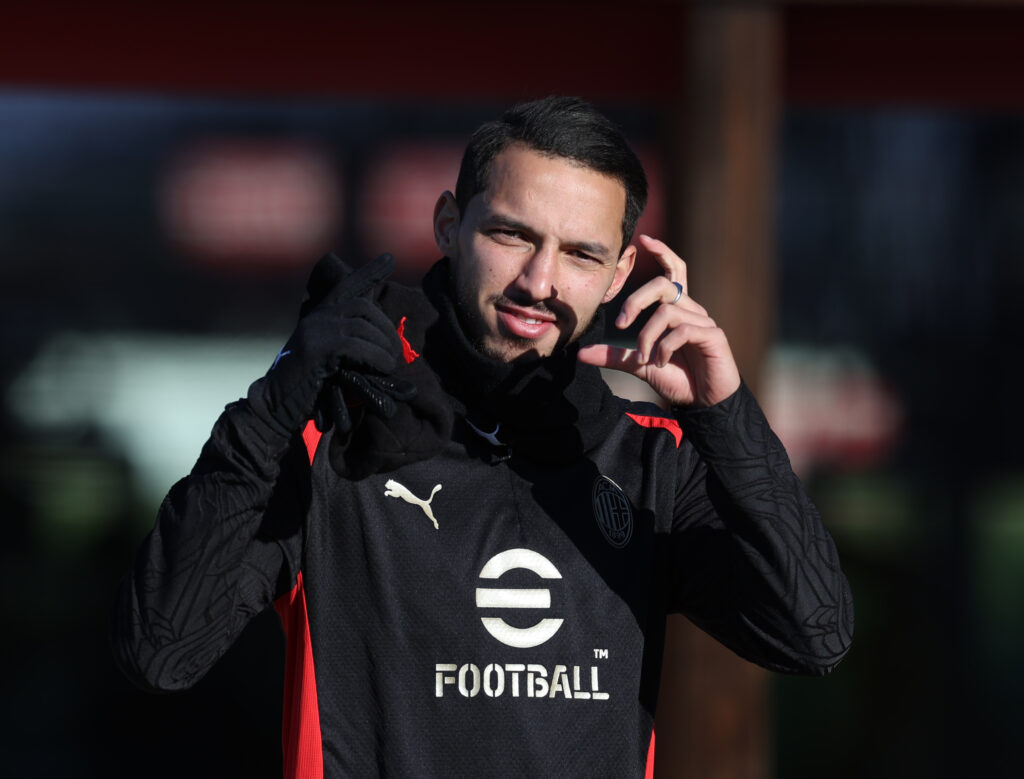 Ismaël Bennacer AC Milan allenamento Milanello