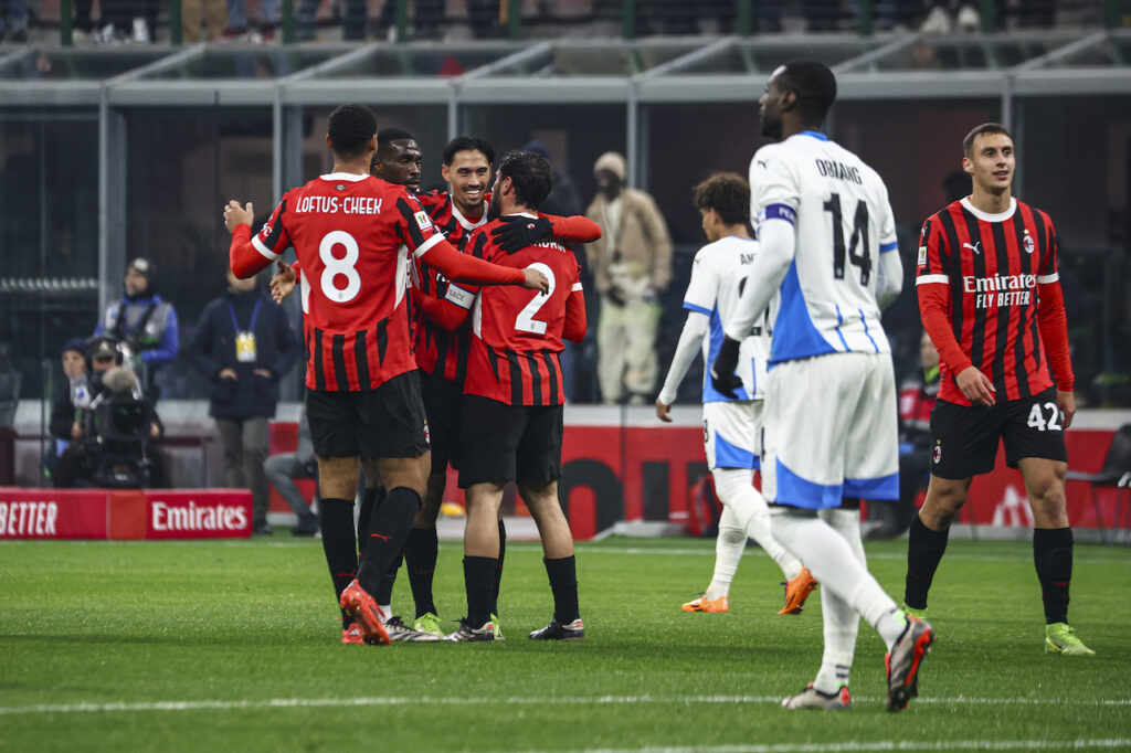 esultanza gol Tijjani Reijnders AC Milan Milan-Sassuolo 6-1 Coppa Italia 2024-2025