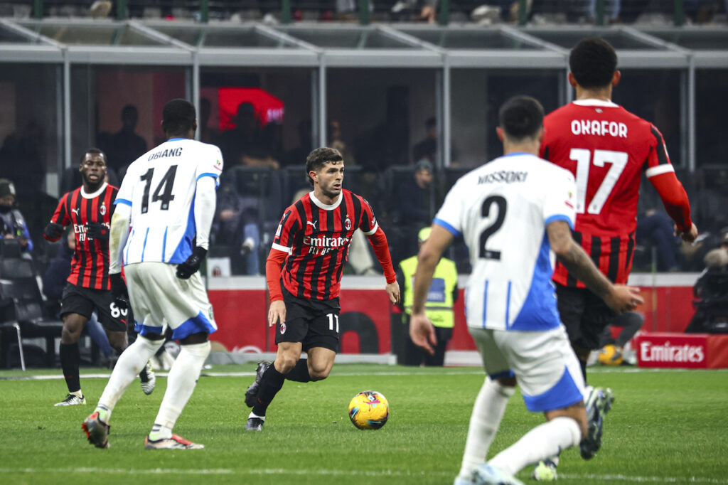 Christian Pulisic AC Milan Milan-Sassuolo 6-1 Coppa Italia 2024-2025