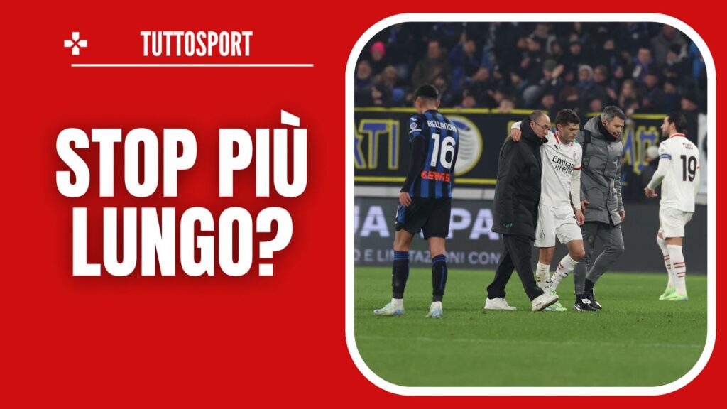 infortunio Christian Pulisic AC Milan Atalanta-Milan 2-1 Serie A 2024-2025