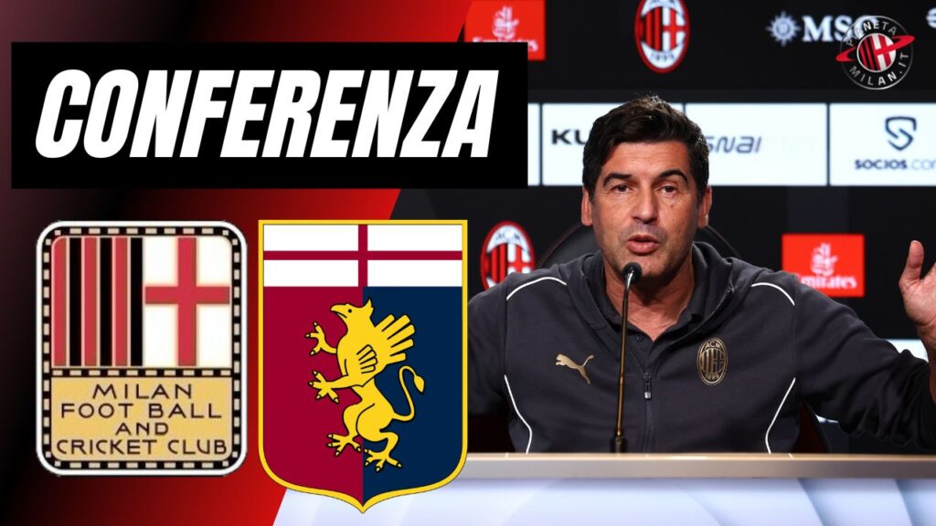 Milan-Genoa 16^ partita Serie A 2024-25 Fonseca Conferenza
