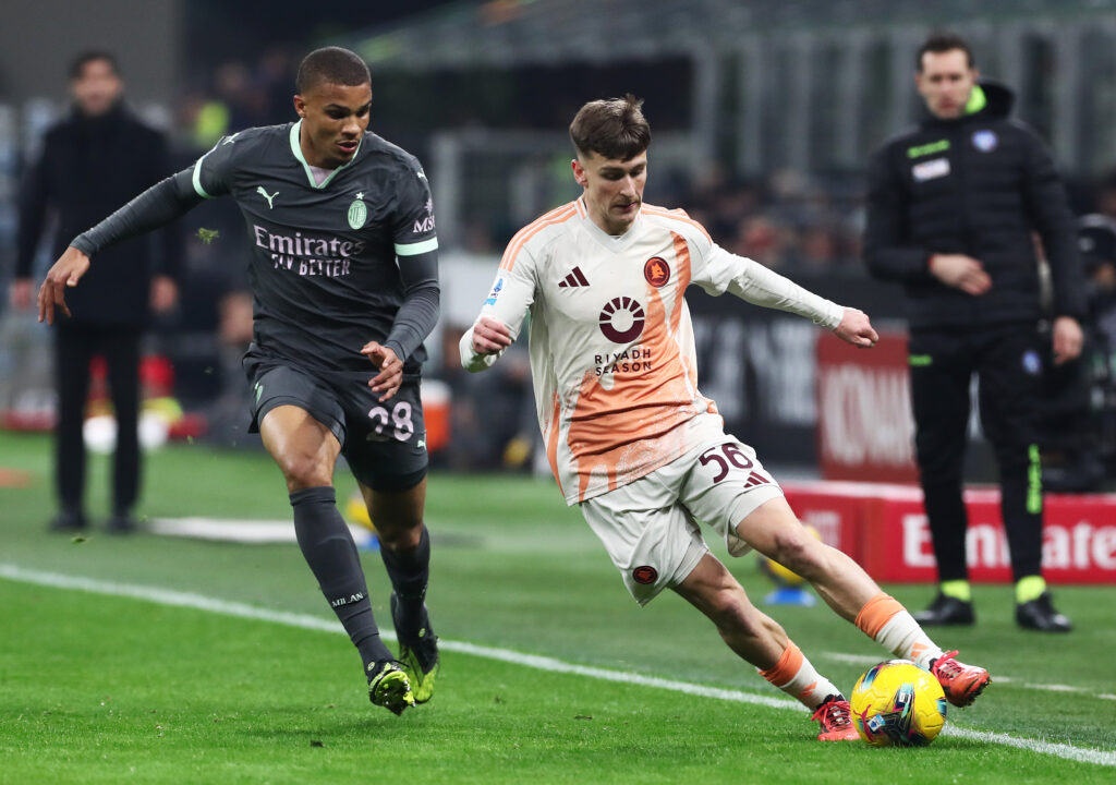 Alexis Saelemaekers AS Roma Milan-Roma Serie A 2024-2025
