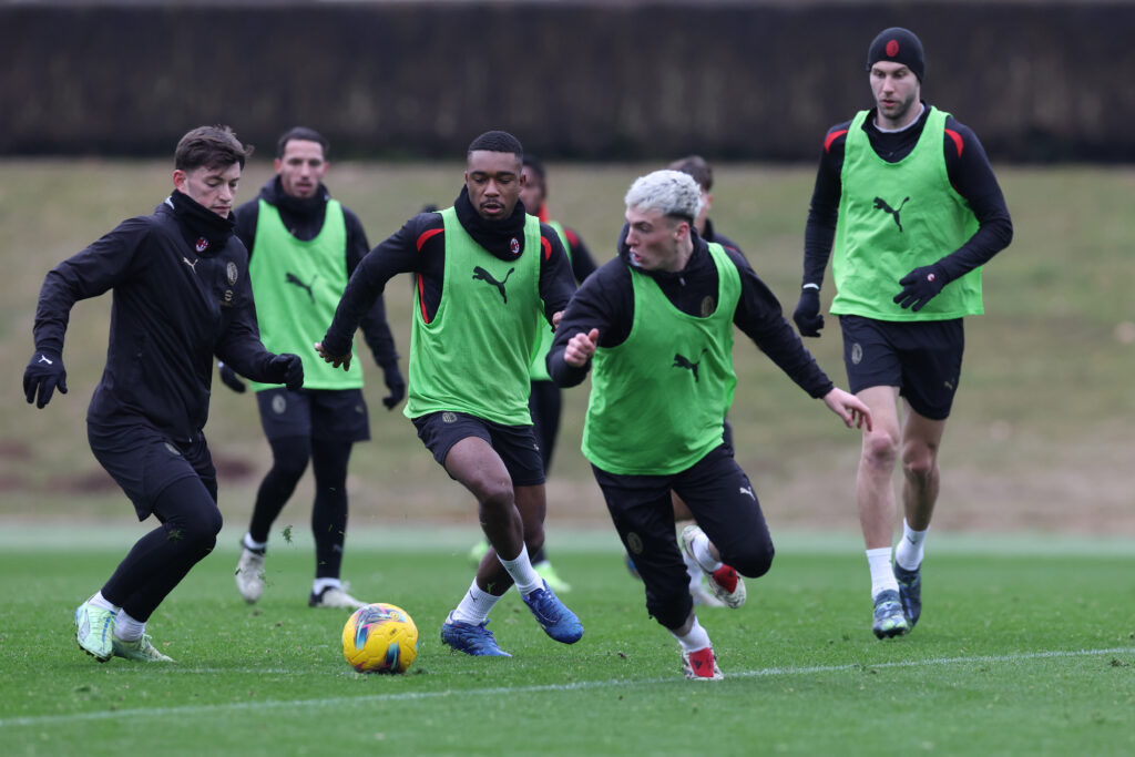 Denzel Seedorf, qui durante un allenamento con il Milan (getty images)