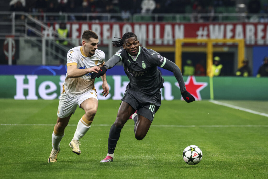 Rafael Leao AC Milan Milan-Stella Rossa 2-1 Champions League 2024-2025