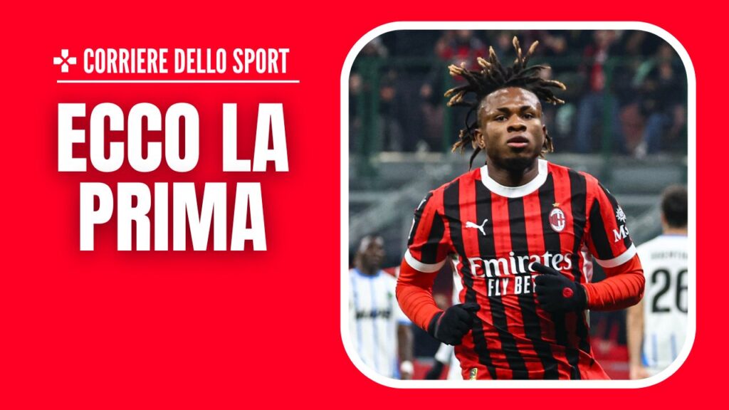 esultanza gol Samuel Chukwueze AC Milan Milan-Sassuolo 6-1 Coppa Italia 2024-2025