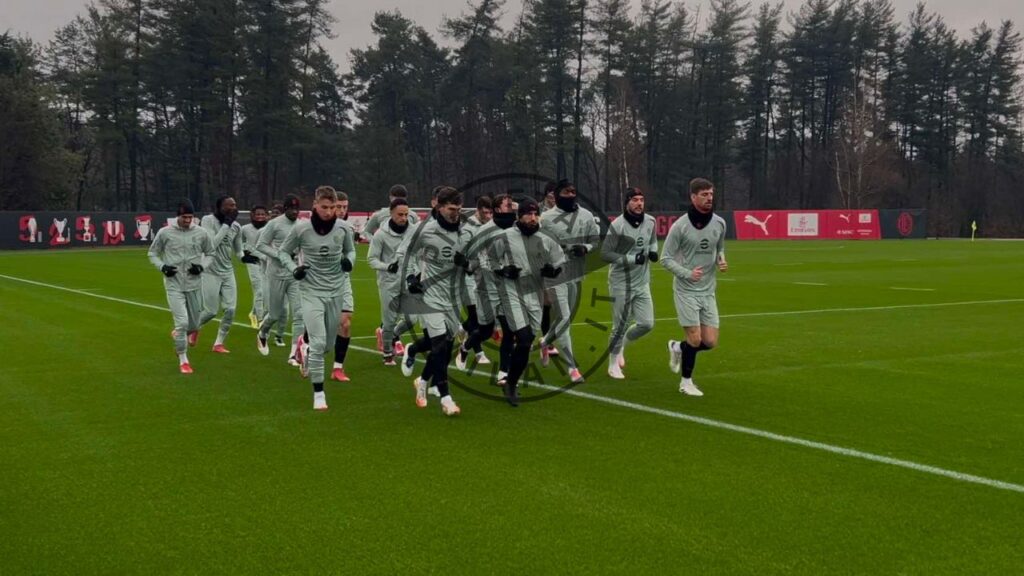 Dinamo Zagabria-Milan Champions League 2024-2025 allenamento di rifinitura a Milanello