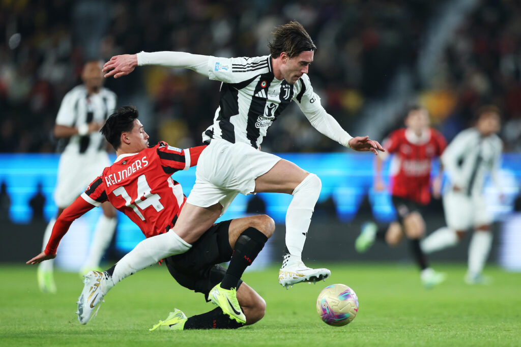 Vlahovic Reijnders Juventus-Milan 1-2 Supercoppa Italiana