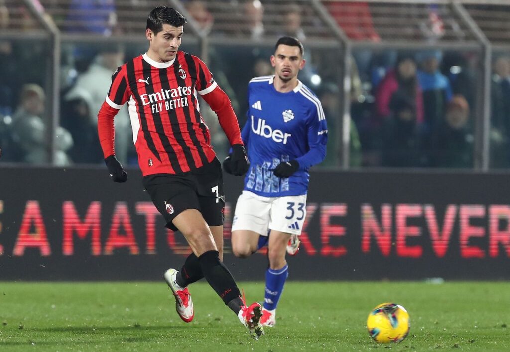 Álvaro Morata AC Milan Como-Milan 1-2 Serie A 2024-2025