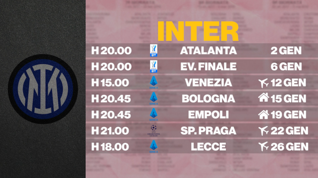 Calendario Inter 2025