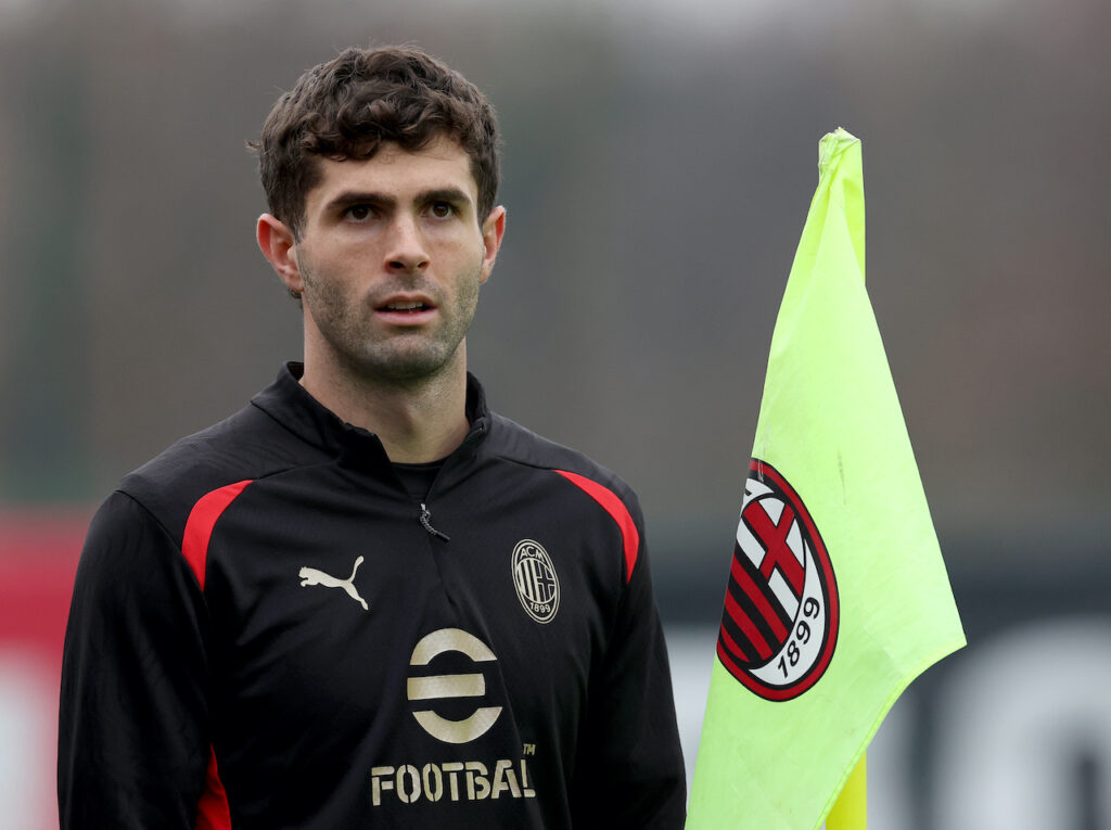 Christian Pulisic AC Milan allenamento Milanello
