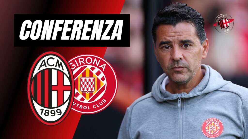 Conferenza Stampa Míchel Girona Milan-Girona Champions League 2024-2025
