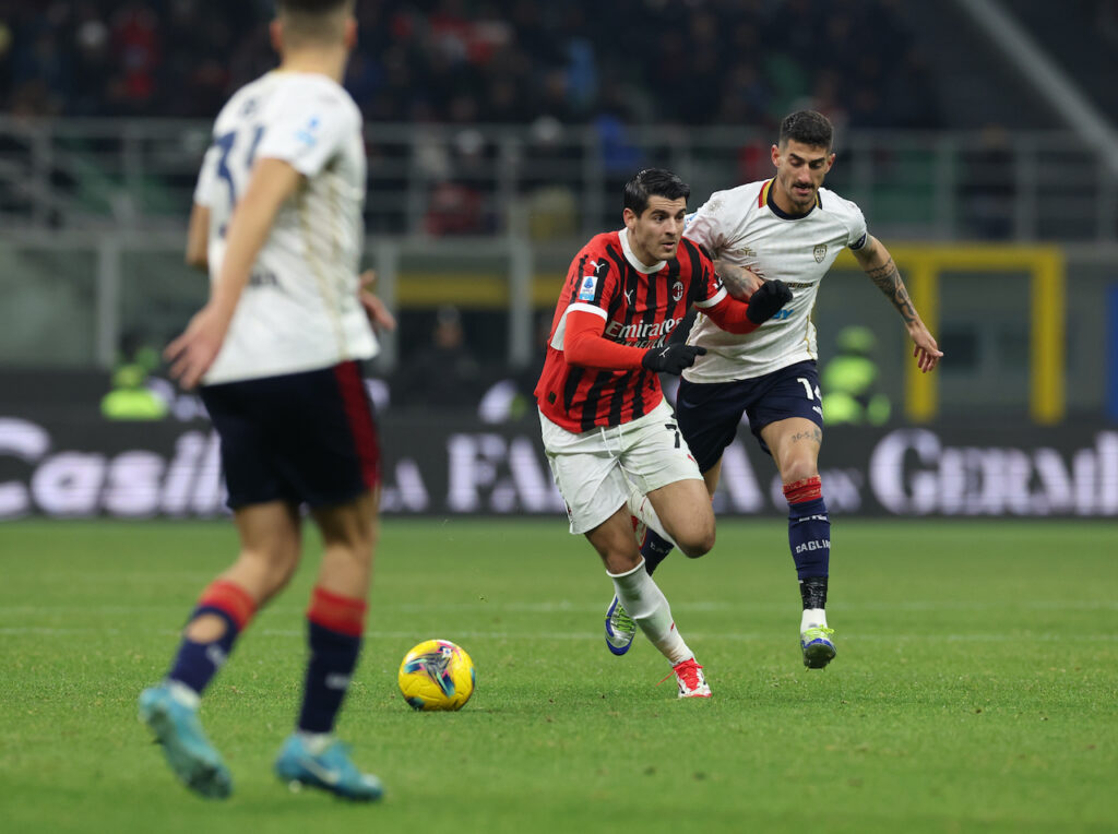Álvaro Morata AC Milan Milan-Cagliari 1-1 Serie A 2024-2025