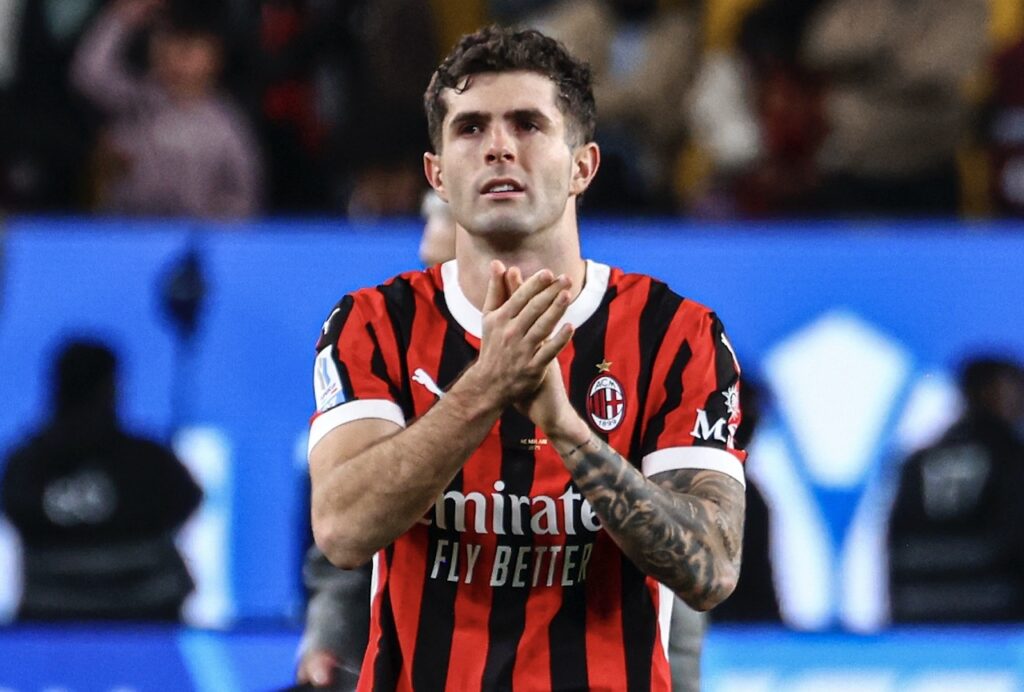 Christian Pulisic AC Milan Juventus-Milan 1-2 Supercoppa Italiana