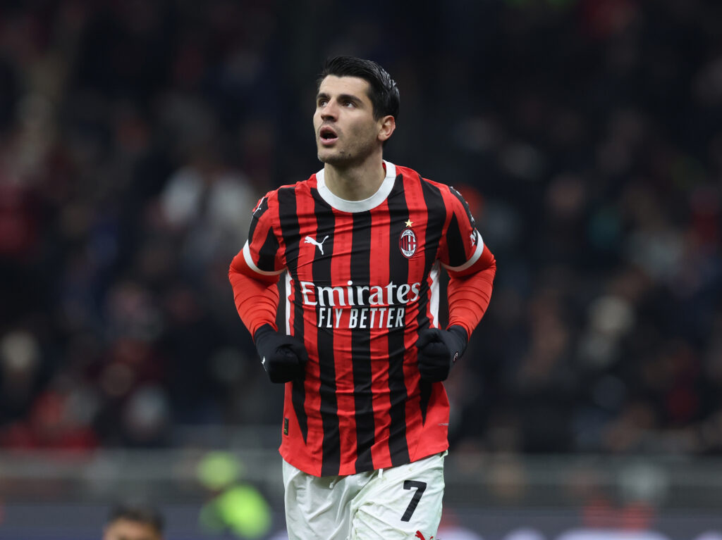 Álvaro Morata AC Milan Milan-Cagliari 1-1 Serie A 2024-2025