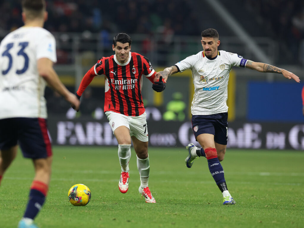 Álvaro Morata AC Milan Milan-Cagliari 1-1 Serie A 2024-2025