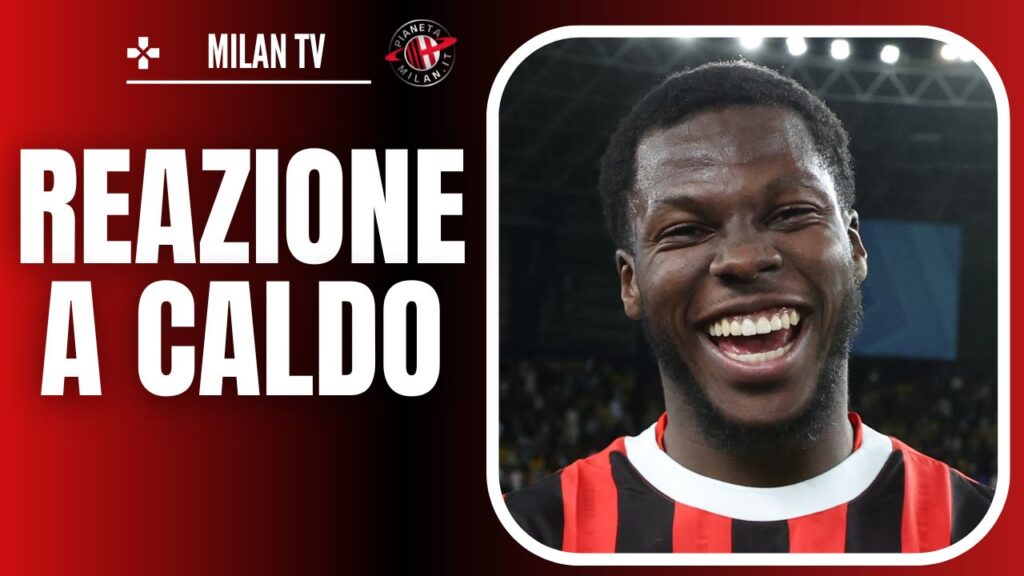 esultanza gol Yunus Musah AC Milan Juventus-Milan 1-2 Supercoppa Italiana