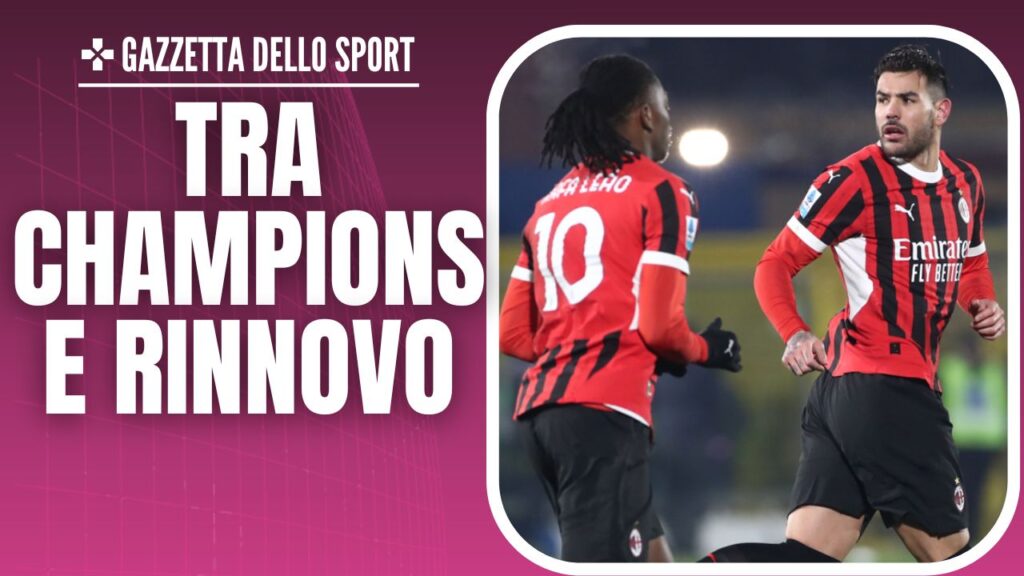 Theo Hernández AC Milan Como-Milan 1-2 Serie A 2024-2025 con Leao