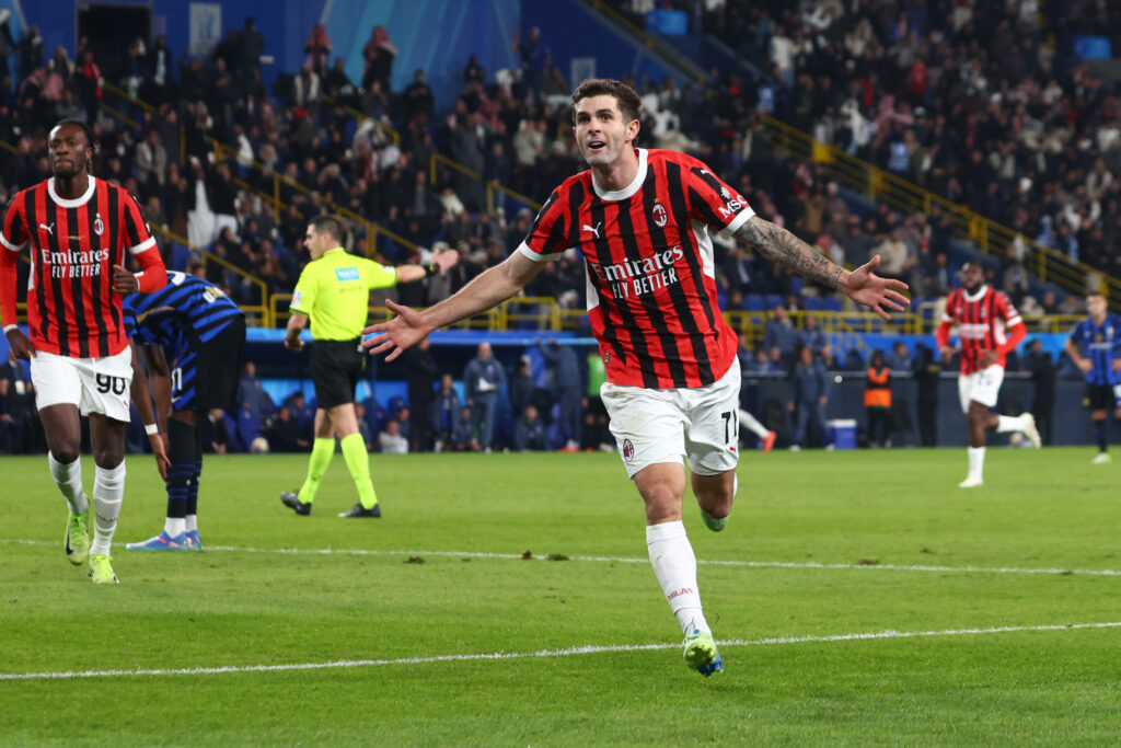Christian Pulisic derby Inter-Milan 2-3 Supercoppa italiana 2025