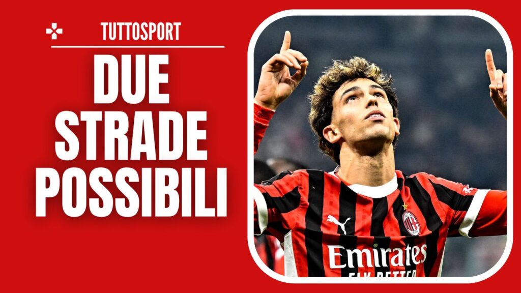 esultanza gol Joao Felix AC Milan Milan-Roma 3-1 Coppa Italia 2024-2025