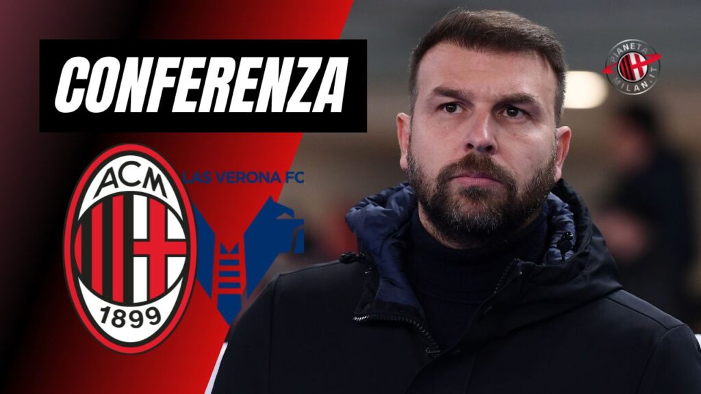 Conferenza Stampa Paolo Zanetti Hellas Verona Milan-Verona Serie A 2024-2025