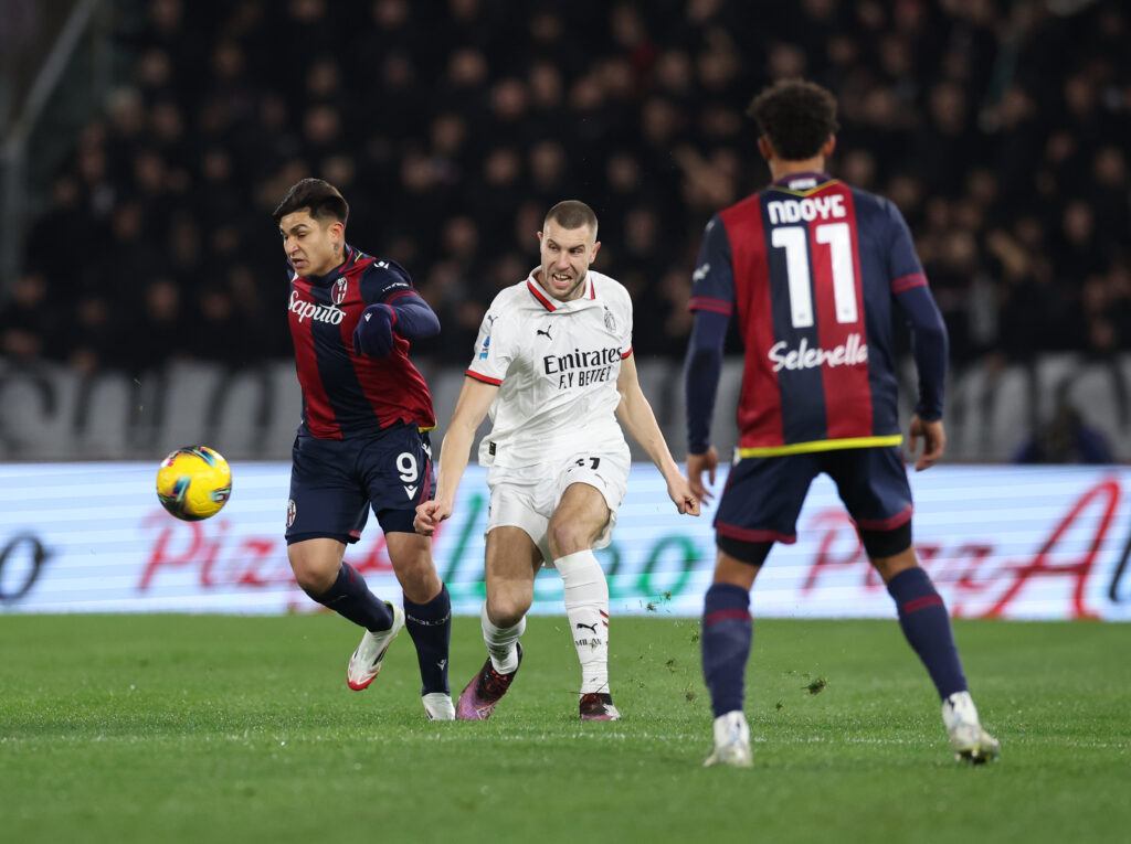 esultanza gol Santiago Castro Bologna Bologna-Milan 2-1 Serie A 2024-2025